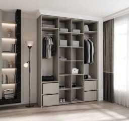 Como I Hinged Door Wardrobe 180cm - White 180cm - thumbnail 5