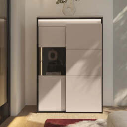 Zaya ZY-21 Display Cabinet 96cm - Beige 96cm