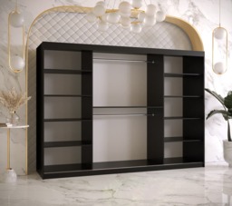 Ramiro I Sliding Door Wardrobe 250cm - Black 250cm - thumbnail 3