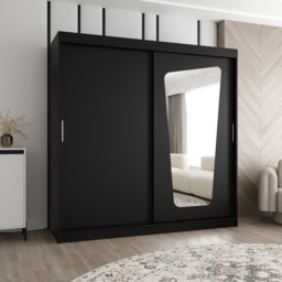 Moka Sliding Door Wardrobe 200cm - Oak Walnut 200cm - thumbnail 7
