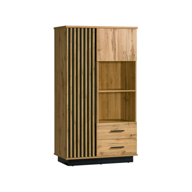 Lamelo LA4 Display Cabinet 90cm - Oak Wotan 90cm - image 1