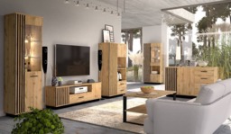 Lamelo LA4 Display Cabinet 90cm - Oak Wotan 90cm - thumbnail 2