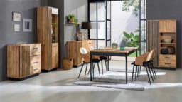 Lamelo LA4 Display Cabinet 90cm - Oak Wotan 90cm - thumbnail 3