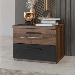 Sigma 22 Bedside Table 46cm - Oak Flagstaff 46cm - thumbnail 1