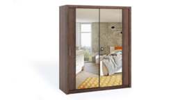 Bono Sliding Door Wardrobe With Mirrors 180cm - White Matt 180cm - thumbnail 6