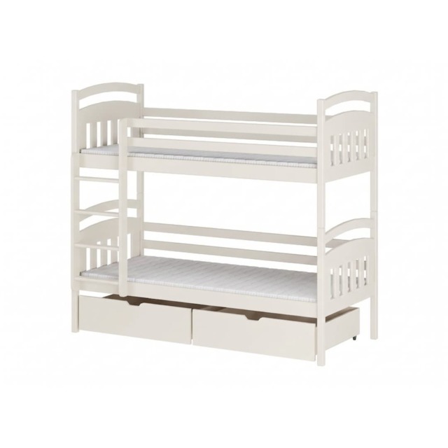 Wooden Bunk Bed Gabi with Storage - Cotton Without Mattresses - image 1