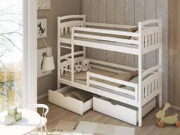 Wooden Bunk Bed Gabi with Storage - Cotton Without Mattresses - thumbnail 6