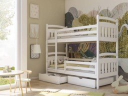 Wooden Bunk Bed Gabi with Storage - Cotton Without Mattresses - thumbnail 4