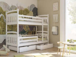Wooden Bunk Bed Gabi with Storage - Cotton Without Mattresses - thumbnail 3