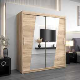 Rhomb Sliding Door Wardrobe 180cm - Oak Sonoma 180cm