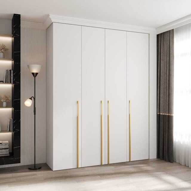Como III Hinged Door Wardrobe 190cm - White 190cm - image 1