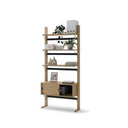 Ollie OL-01 Bookcase 88cm - Oiled Oak 88cm - thumbnail 3