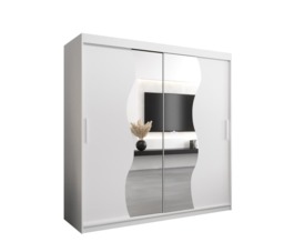 Madrid Sliding Door Wardrobe 200cm - White 200cm - thumbnail 7