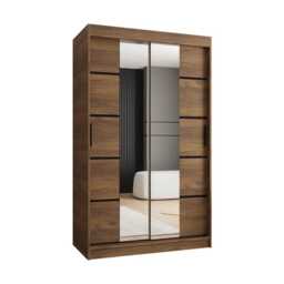 Rubino V4 Sliding Door Wardrobe 120cm - Oak Walnut 120cm - thumbnail 4