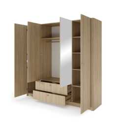 Viki Hinged Door Wardrobe 213cm - Oak Barista 213cm - thumbnail 2