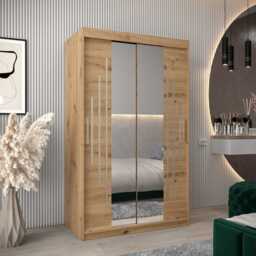 York I Sliding Door Wardrobe 120cm - Black 120cm - thumbnail 2