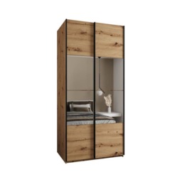 Trosa IV Sliding Door Wardrobe 110cm - Black 110cm - thumbnail 5