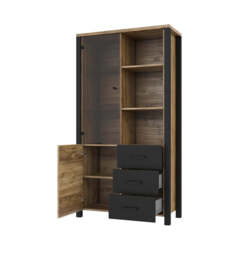 Olin 13 Display Cabinet 101cm - 101cm Appenzeller Fichte Oak - thumbnail 3