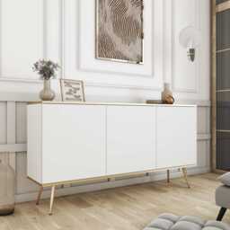 Oro Sideboard Cabinet 160cm - White 160cm - thumbnail 1