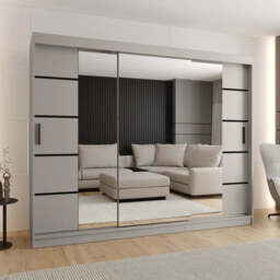 Rubino V4 Sliding Door Wardrobe 250cm - Oak Walnut 250cm - thumbnail 6