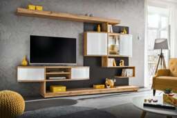 "Palermo Entertainment Unit For TVs Up To 60"" - Oak Wotan 300cm"