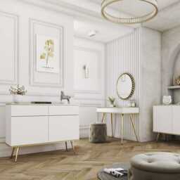 Oro Sideboard Cabinet 107cm - White 107cm - thumbnail 5