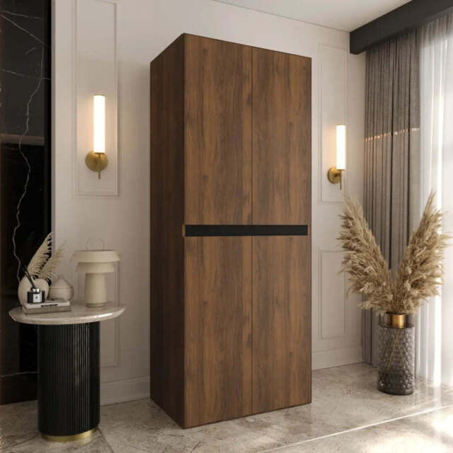 Salsa Hinged Door Wardrobe 90cm - Oak Walnut 90cm - image 1