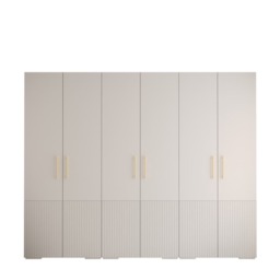 Manhattan III Hinged Door Wardrobe 300cm - White 300cm - thumbnail 2