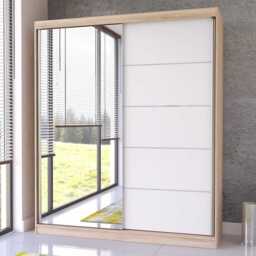 Bella 03 Sliding Door Wardrobe 183cm - White Matt White Matt 183cm - thumbnail 3