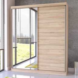 Bella 03 Sliding Door Wardrobe 183cm - White Matt White Matt 183cm - thumbnail 2