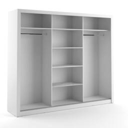 Arti 2 - 3 Sliding Door Wardrobe 250cm - Grey Matt 250cm - thumbnail 4
