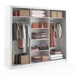 Arti 2 - 3 Sliding Door Wardrobe 250cm - Grey Matt 250cm - thumbnail 6