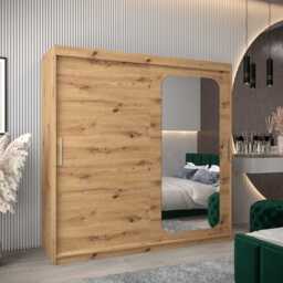 Uppsala T2 Sliding Door Wardrobe 200cm - Black 200cm - thumbnail 8