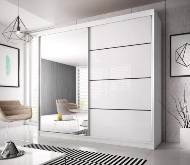Multi 35 Sliding Door Wardrobe 203cm - White Matt 203cm - image 1