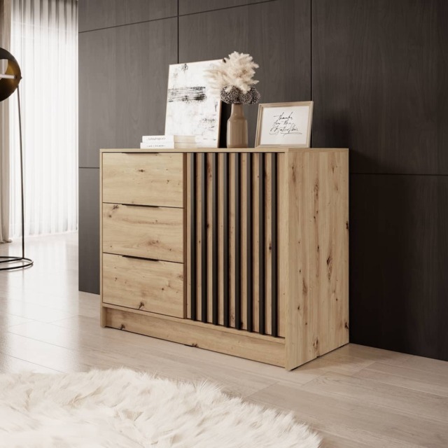 Nelly Sideboard Cabinet 105cm - Oak Artisan 105cm - image 1