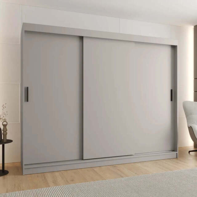 Rubino T Sliding Door Wardrobe 250cm - Cashmere 250cm - image 1