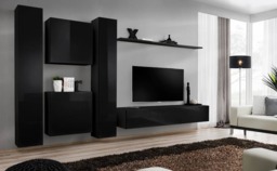 "Switch VI Entertainment Unit For TVs Up To 75"" - Graphite 330cm Black" - thumbnail 4