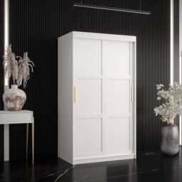 Ramiro I Sliding Door Wardrobe 100cm - White 100cm - thumbnail 1