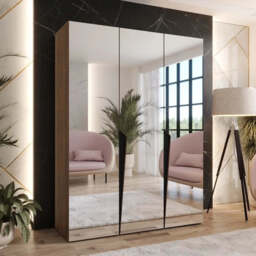 Piano III Hinged Door Wardrobe 150cm - Oak Walnut 150cm - thumbnail 1