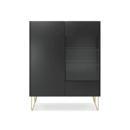 Harmony Display Cabinet 97cm - Black 97cm - thumbnail 2