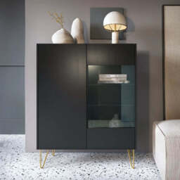 Harmony Display Cabinet 97cm - Black 97cm