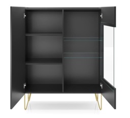 Harmony Display Cabinet 97cm - Black 97cm - thumbnail 3