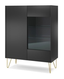 Harmony Display Cabinet 97cm - Black 97cm - thumbnail 4