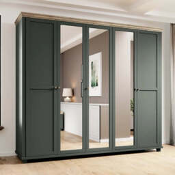 Evora 21 Hinged Wardrobe 246cm - Green 246cm