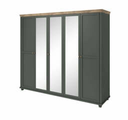 Evora 21 Hinged Wardrobe 246cm - Green 246cm - thumbnail 2