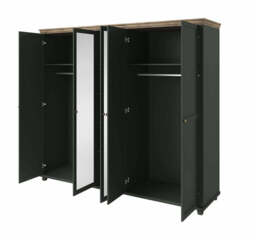 Evora 21 Hinged Wardrobe 246cm - Green 246cm - thumbnail 3