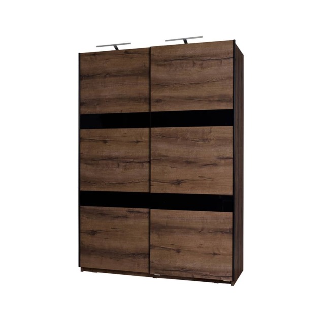 Denver 12 Sliding Door Wardrobe 150cm - Oak Monastery 150cm - image 1