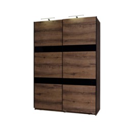 Denver 12 Sliding Door Wardrobe 150cm - Oak Monastery 150cm - thumbnail 3