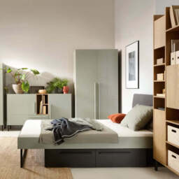 Sergio SE1 Hinged Door Wardrobe 150cm - Beige 150cm - thumbnail 7