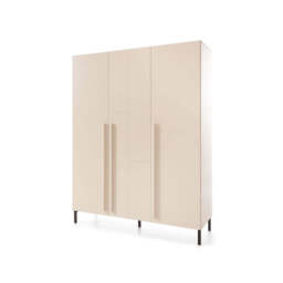 Sergio SE1 Hinged Door Wardrobe 150cm - Beige 150cm - thumbnail 1
